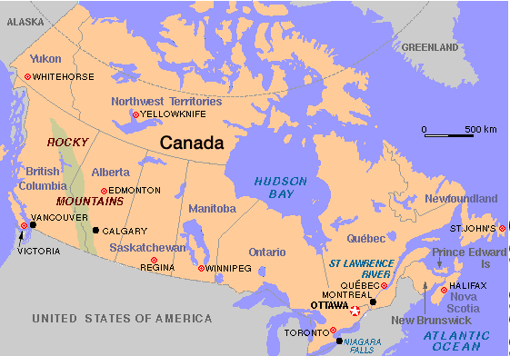 Canadian map
